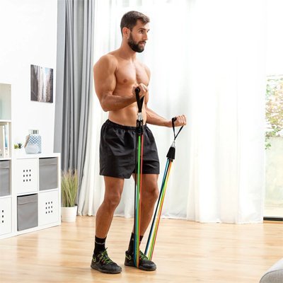 Elastique musculation pour exercice leger et intense