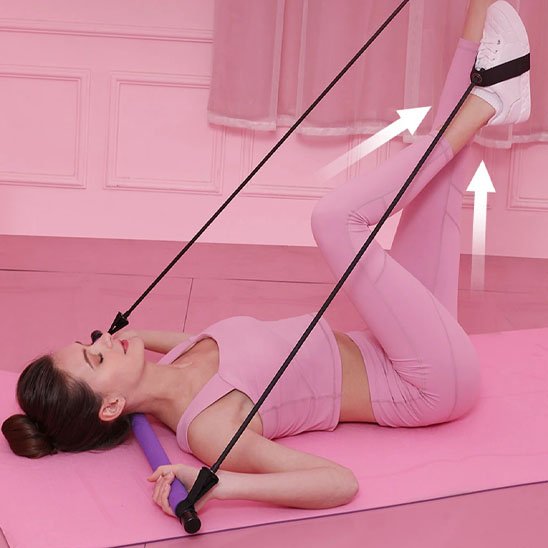 Élastique musculation avec barre polyvalente