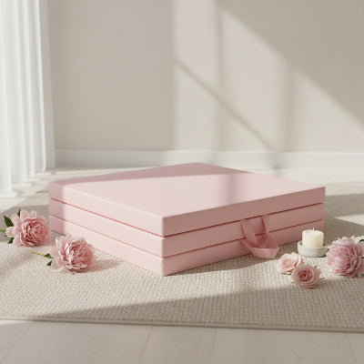 tapis de gym pliable rose