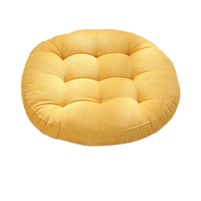 Zafu de méditation-rond-jaune