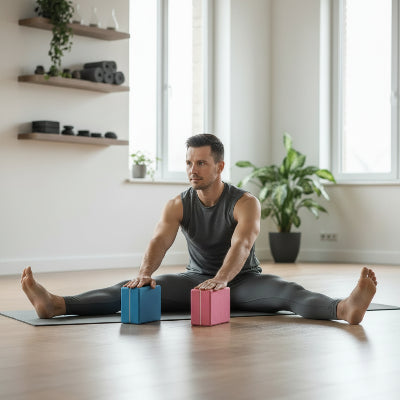 brique de yoga homme fait des exercises salle de sport