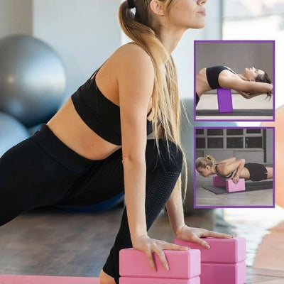 Brique de Yoga noir fille fait du pilates au gyme