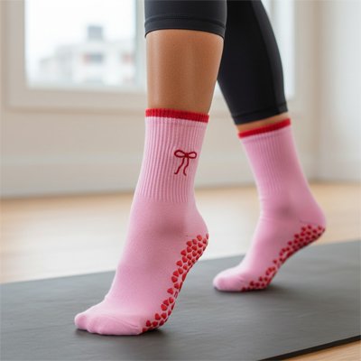 Chaussettes antiderapantes rose