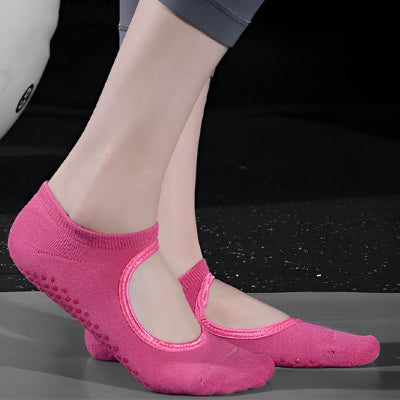 Chaussettes antidérapantes rose