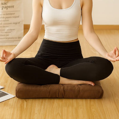 Coussin yoga marron