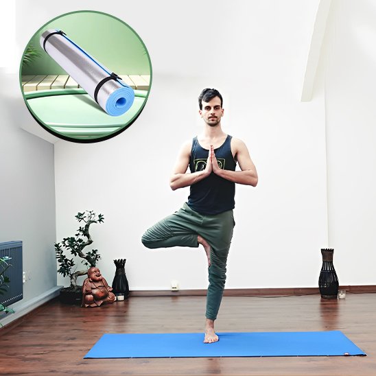 Tapis de sport avec couche d'aliminium