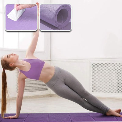 Tapis de sport pliable et mauve