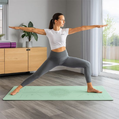 Tapis de yoga vert