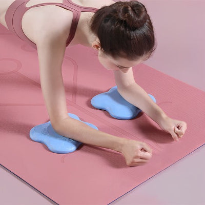 Tapis pilates genouillére de yoga bleu