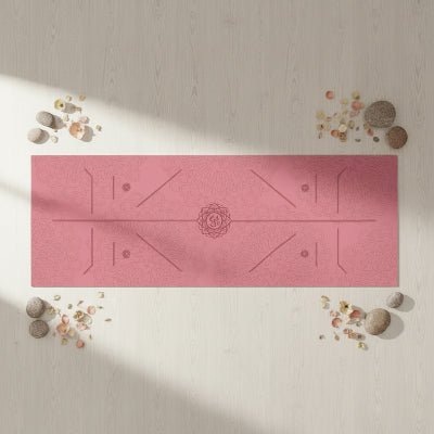 tapis yoga imprimable rose