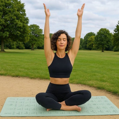 Tapis yoga vert antidérapant