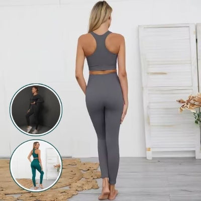tenue yoga seconde peau grise