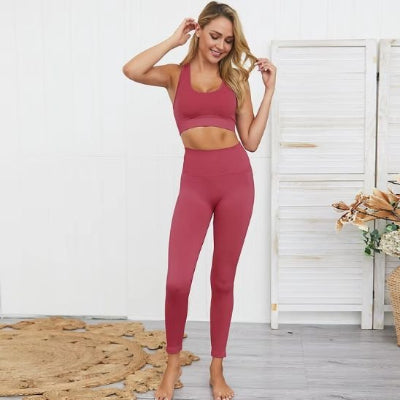 tenue yoga seconde peau rose