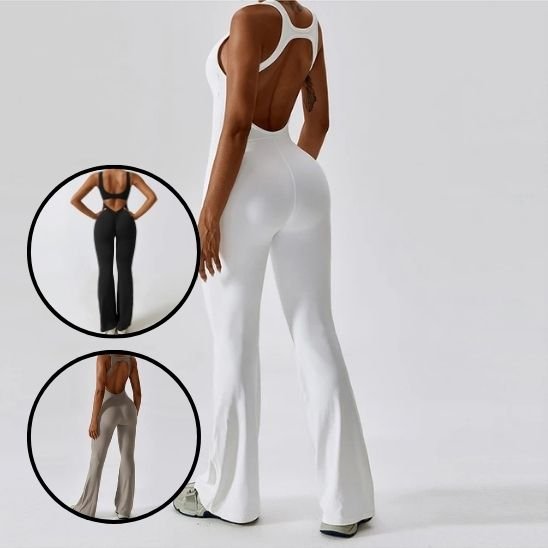 tenue yoga stylée blanche