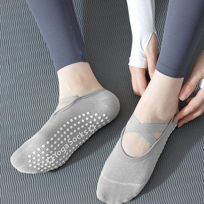 Yoga chaussettes adhere bien au pied