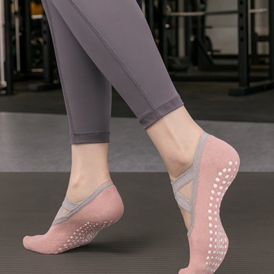 Yoga chaussettes rose pratique 