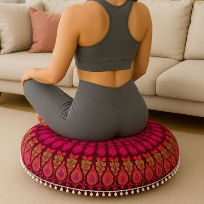 Zafu pour yoga et méditation très confortable